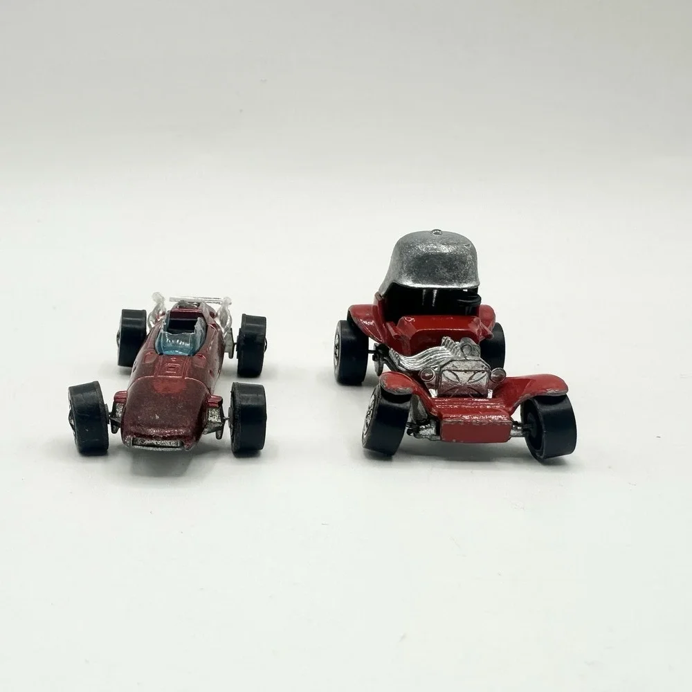 Vintage Hot Wheels Redline Red Indy Baron & Red Baron Toy Car READ